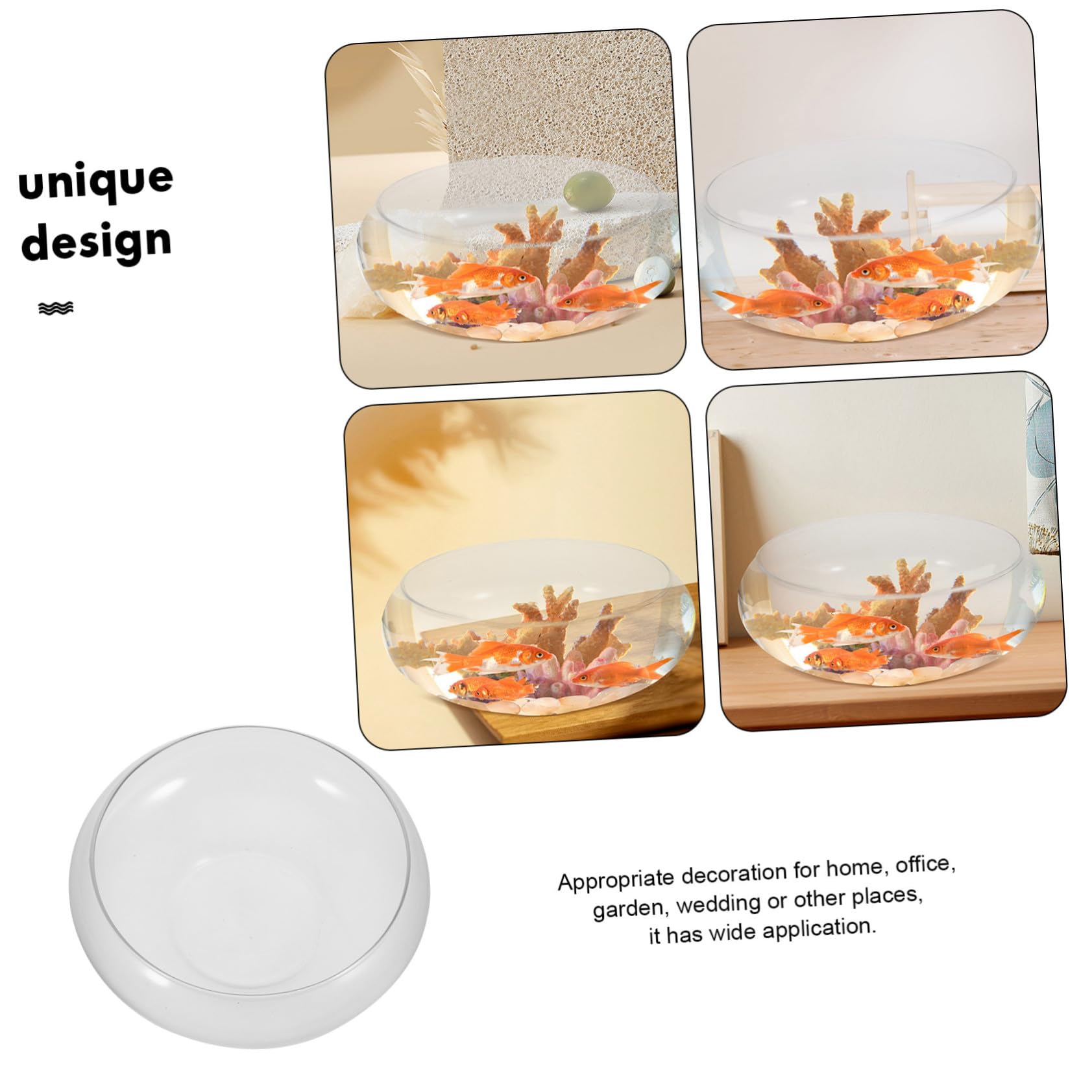 Glasfischglas Dekorativ Transparent Geschenkideen Garten Hochzeit