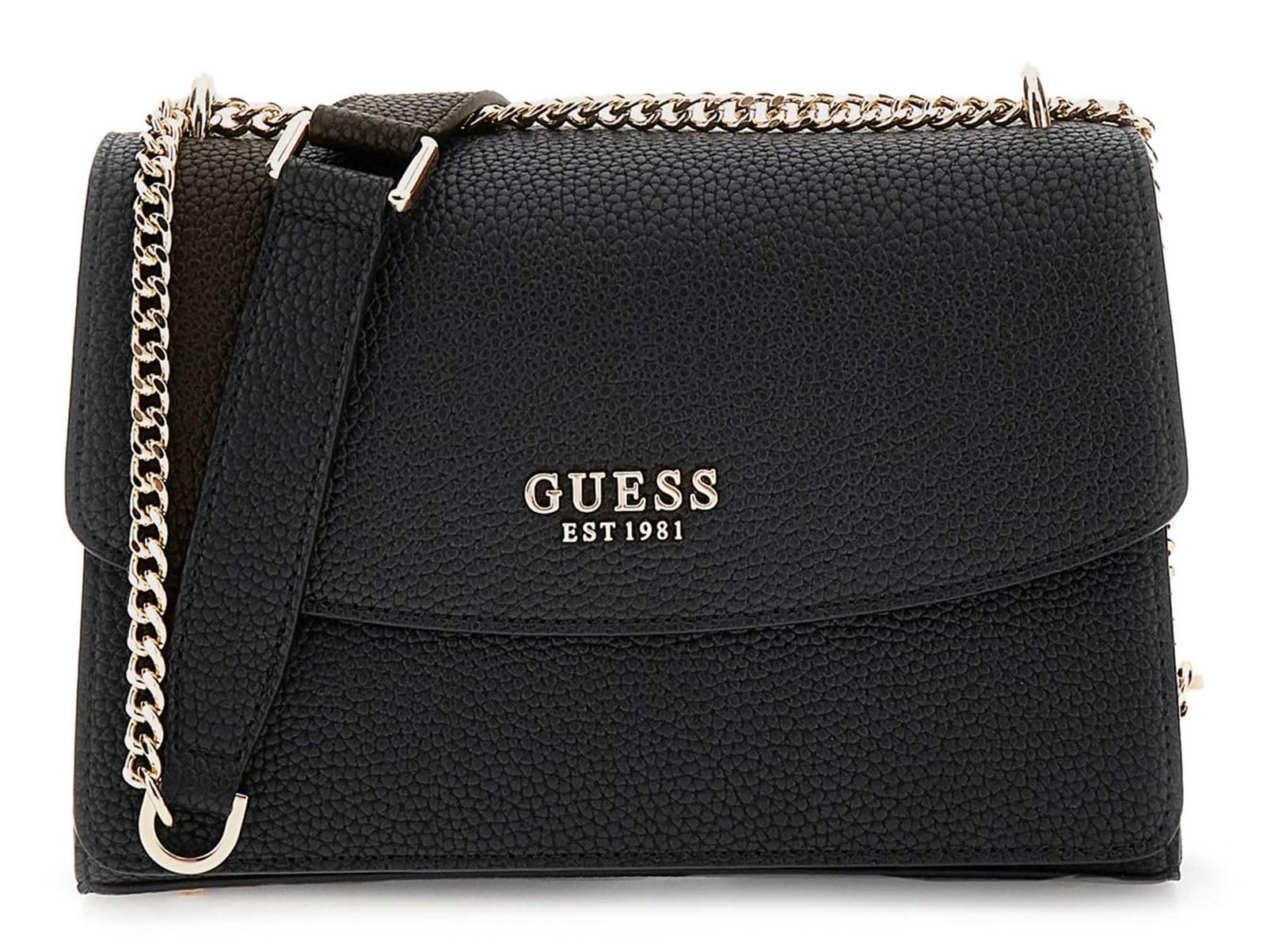 GUESS Calista Convertible Xbody Flap Bag Black