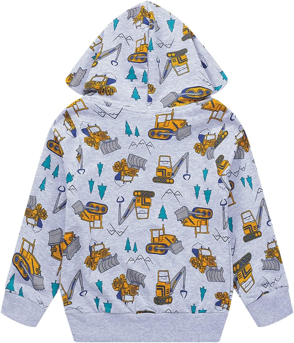 Akyzic Baby Boys Zip Up Hoodie Toddler Boys Jacket Cartoon Winter Long Sleeve Hooded Sweatshirt Tops Fall Coat Kids 2-7 Years - Image 3