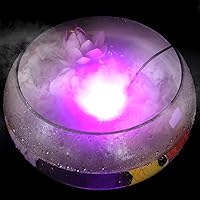 Vista 9 de AGPtEK Aluminum Mist Maker Water Fountain Pond Fogger Air Humidifier Atomizer Mini Fog Machine with 12 Color Changing LED Lights