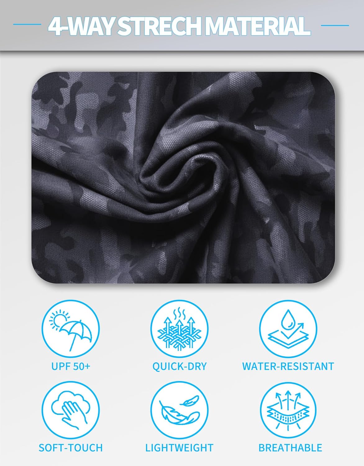 Flytop Mens Swim Trunks, Quick Dry Mesh Liner Board Shorts, Zipper Pockets, Above-Knee Bathing Suit - Image 4