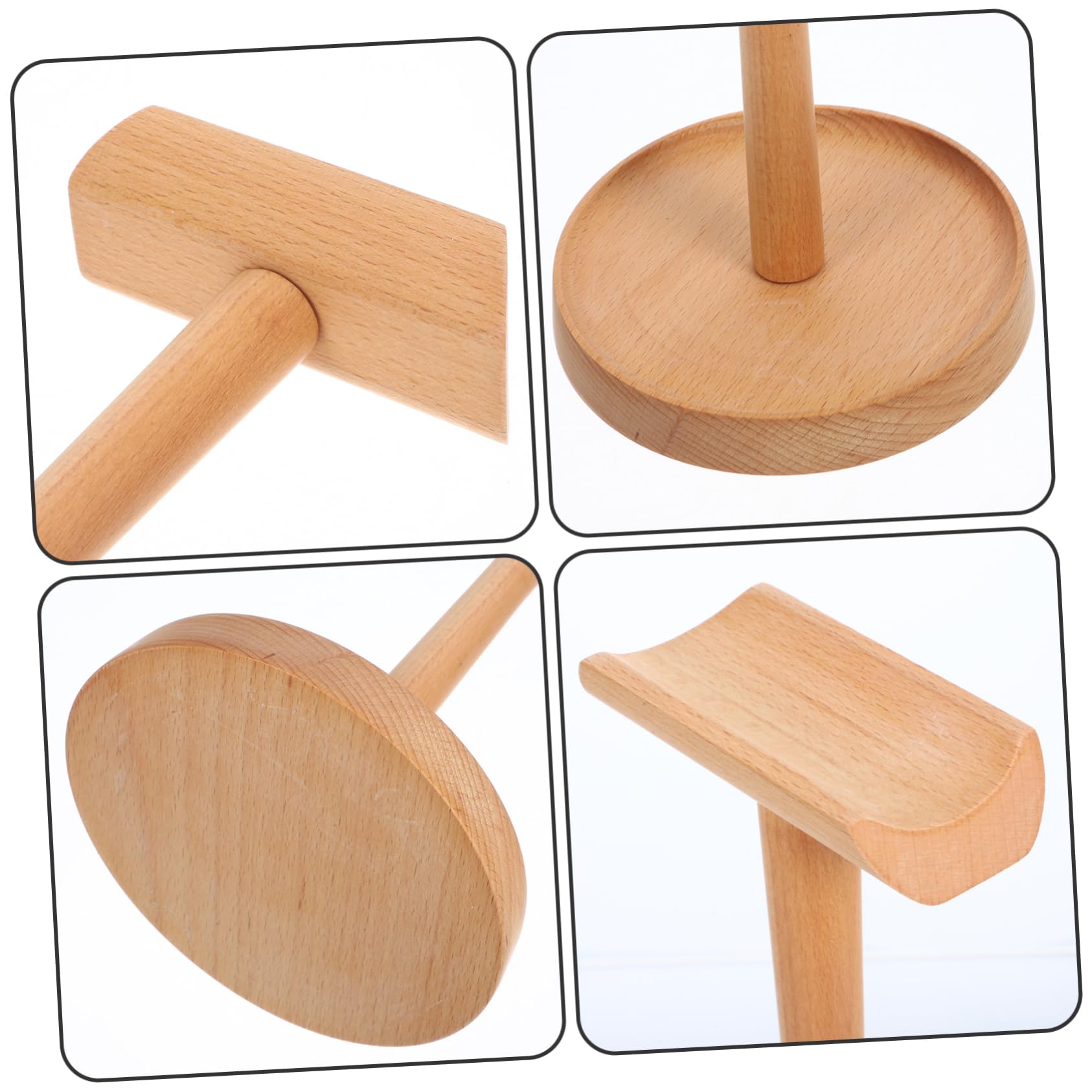 Uonlytech Supporto in Legno per Cuffie da Tavolo Base Stabile per Organizzazione e Protezione