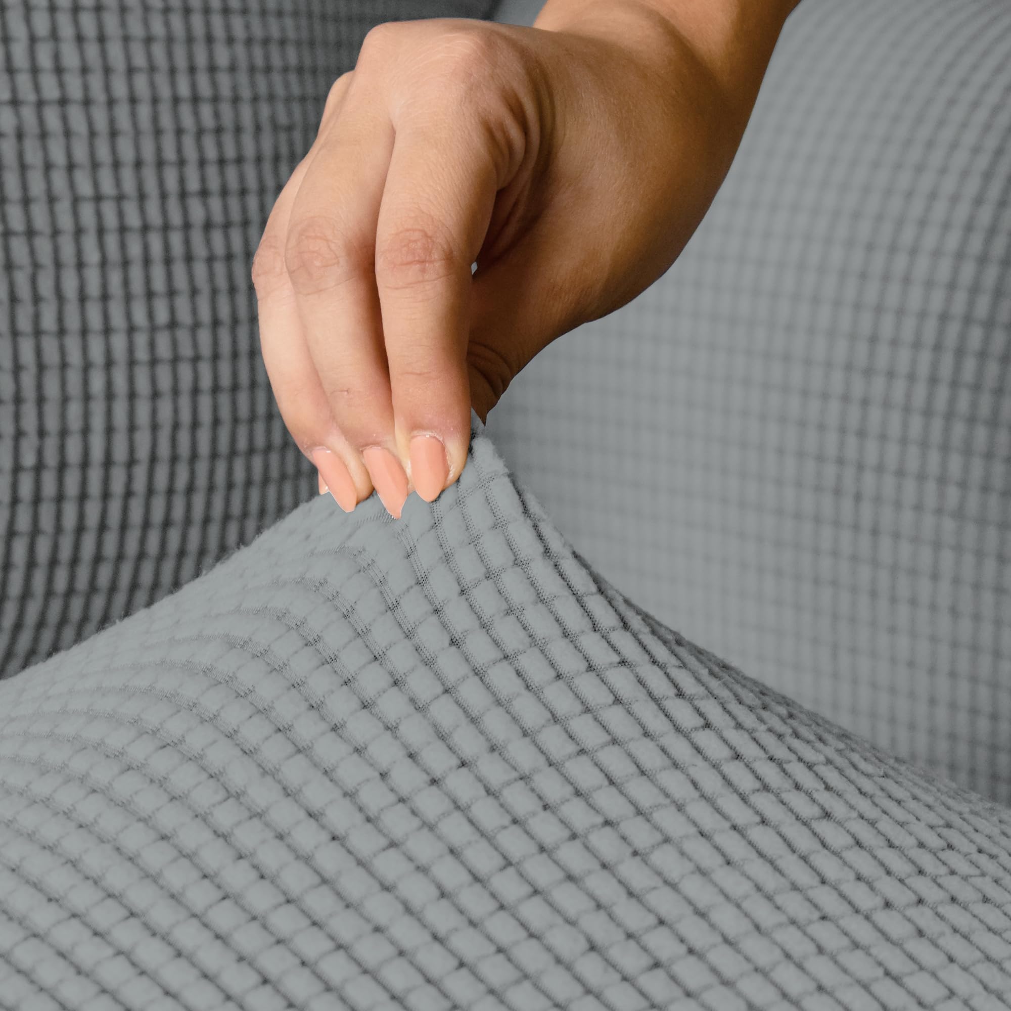 Italian Bed Linen Leslie elastyczny pokrowiec na sofę, jasnoszary, 1-osobowy