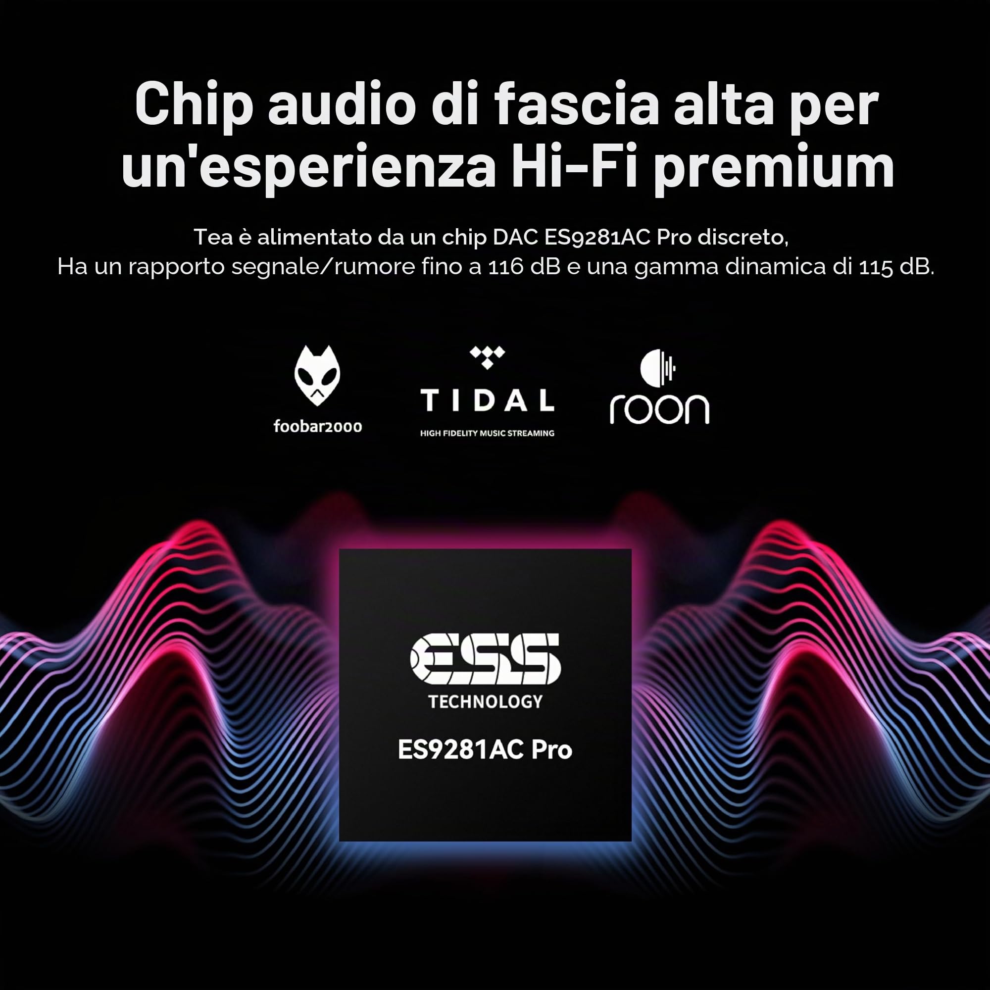 khadas Tea Amplificatore Bluetooth per Cuffie Portatile HiFi DAC USB 32bit/384kHz, LDAC/aptX HD, MQA, DSD, PCM, Bluetooth 5.0, Ess ES9281ACPro, Qualcomm QCC5125 (Grigio)