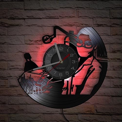 Miniatura 5 de Reloj de pared de disco de vinilo LED oral de 12 pulgadas con 7 colores cambiantes, silencioso, sin tictac, para dentista, clínica, hospital,