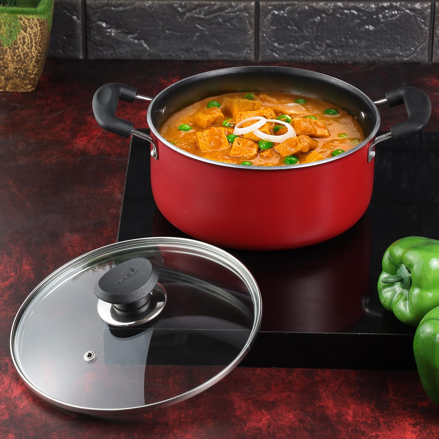 Vinod Zest Non Stick Casserole with Lid (Induction Friendly)