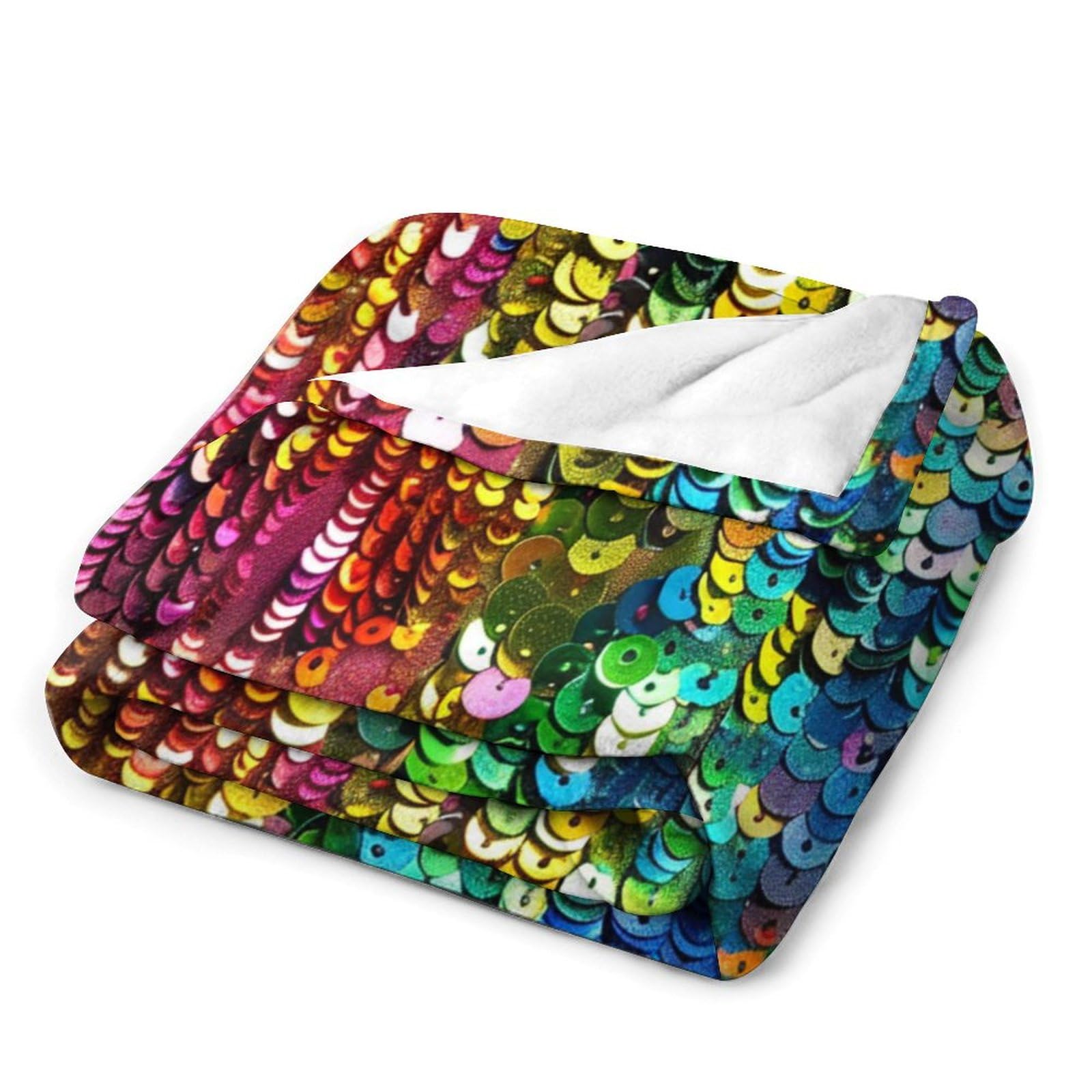 Amazon.com: TOWINSFB Neon Rainbow Sequin Throw Blanket