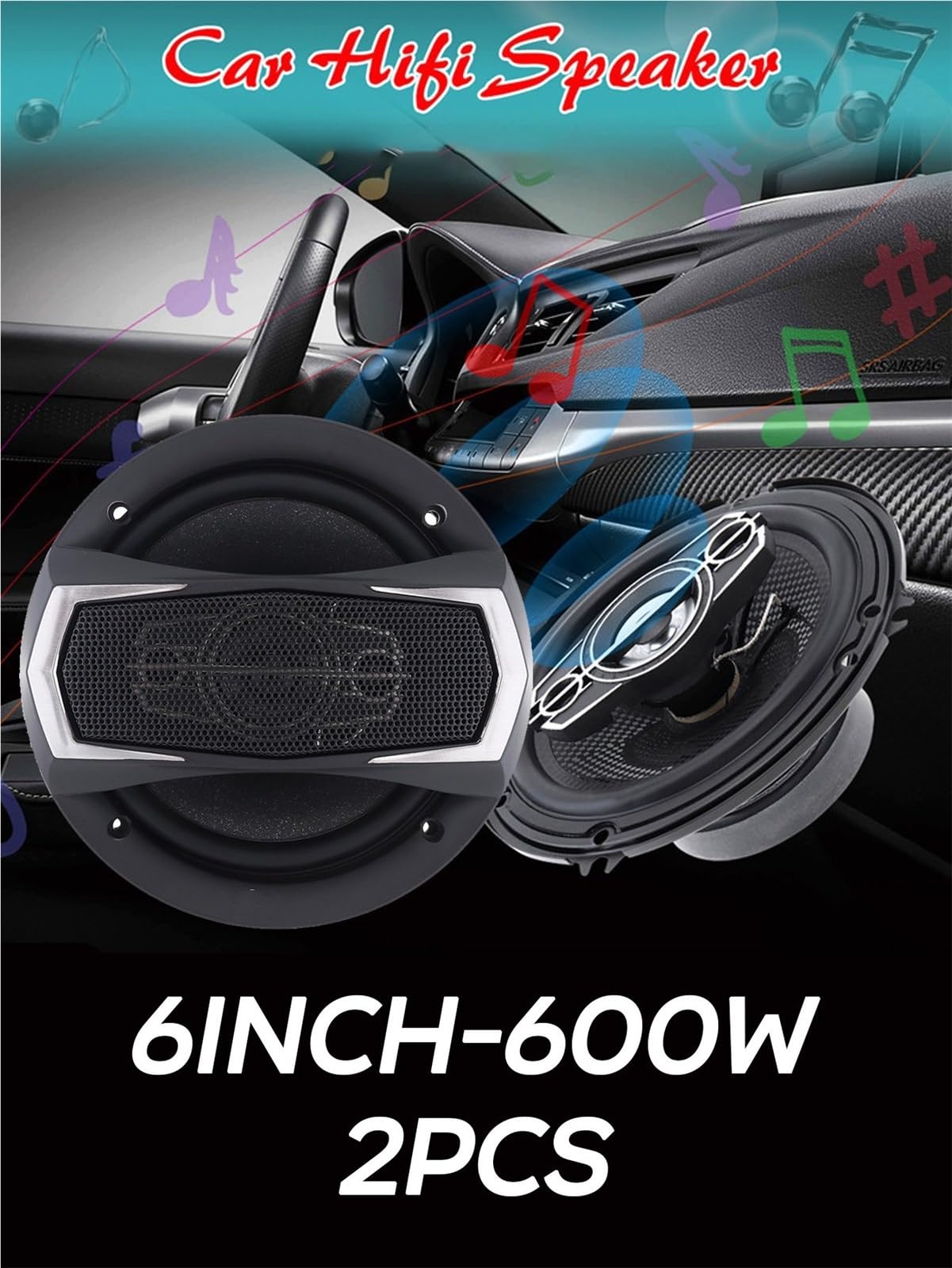 2 szt. 6 cali (2 x 600 W) 1200 W 4-drożny samochodowy system Hi-Fi współosiowy dźwięk w drzwiach pełny zakres uniwersalne głośniki stereo samochodowe Car Audios Głośnik Samochodowy