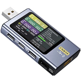 USB Tester FNIRSI-FNB58 Digital Voltmeter Ammeter USB Tester Type-C Fast Charge Detection Trigger Capacity Measurement Ripple MeasurementFNB58 wo Bluetooth