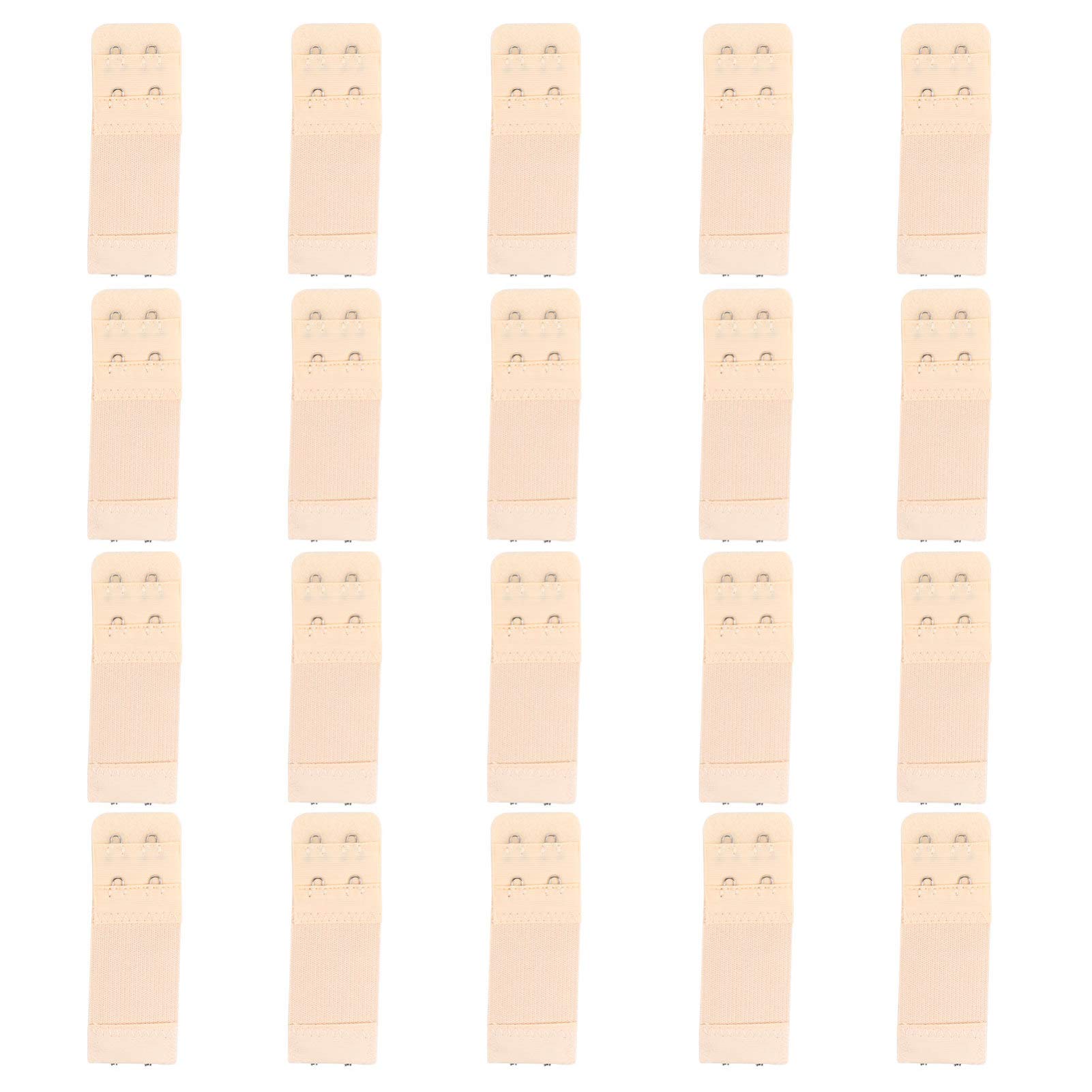 20pcs Bra Extenders 2 Rows 2 Buttons Bra Buckles Adjustable Elastic Stretchy Back Bra Band Extension for Women Lady-image-32