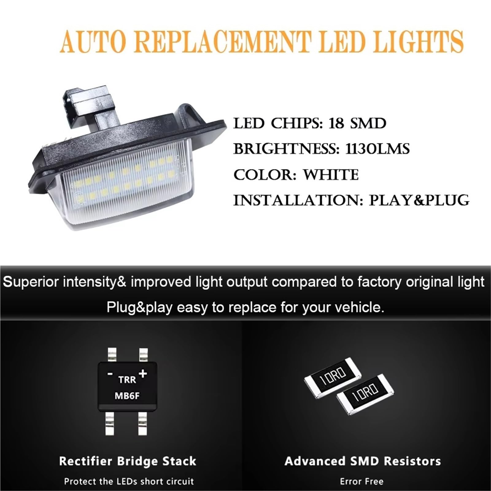 Luci Targa Auto Per Peugeot 4007 Per ION Lancer