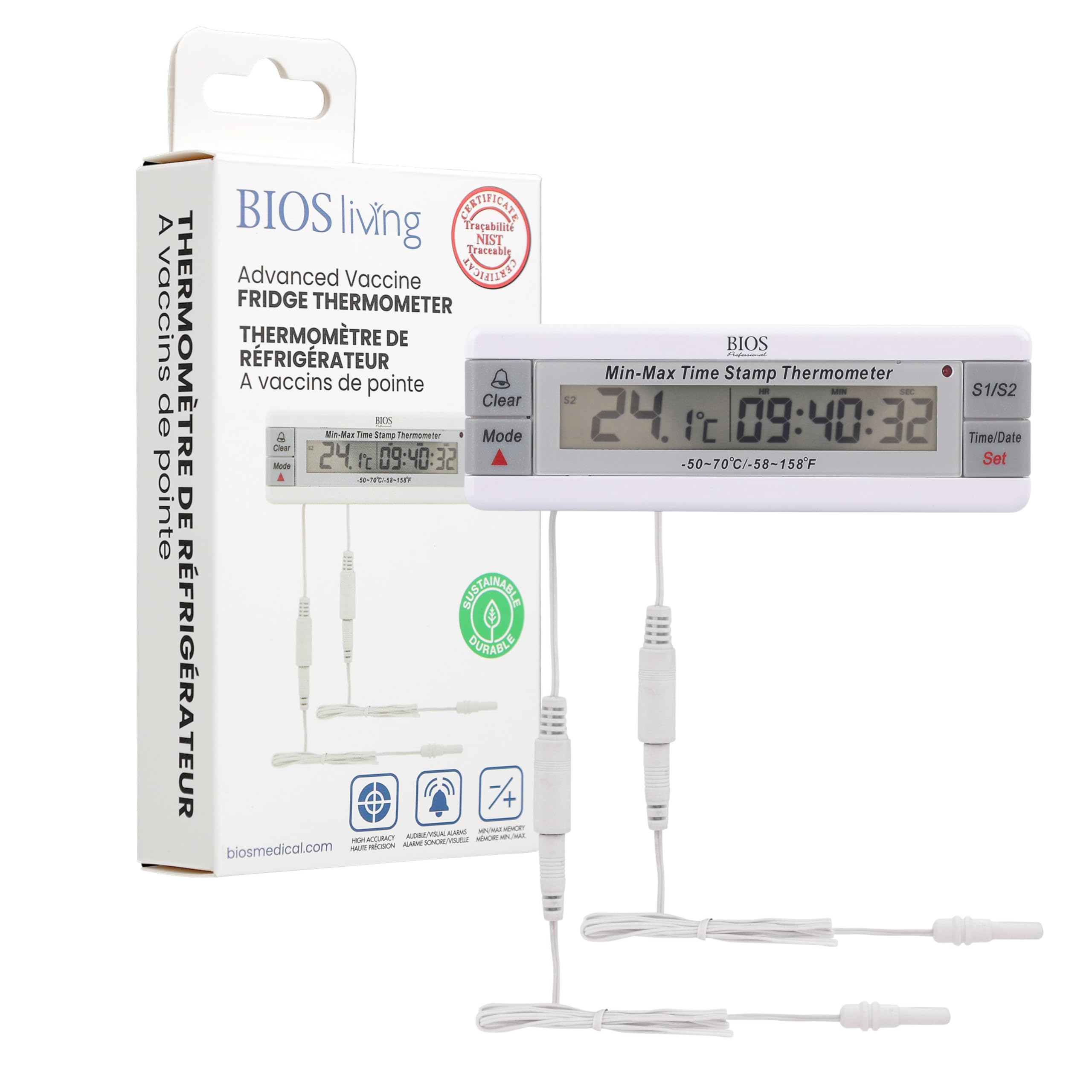 Bios 120SC Premium Vaccine Fridge Thermometer, White : Amazon.ca: Home