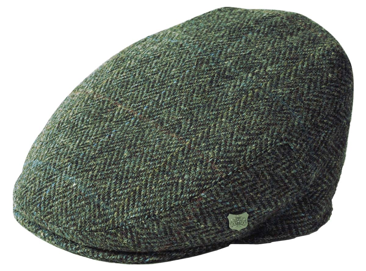 Failsworth Men's Pattern 2012 - Grey Millinery Stornoway Harris Tweed Flat Cap (Latest Version) In Size: Medium (57Cm)