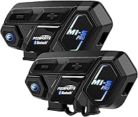 Vista 9 de Fodsports Intercomunicador Bluetooth para motocicleta, uso compartido de música, M1S Pro 6,561.7 ft 10 Riders Group Casco Sistema de Comunicación