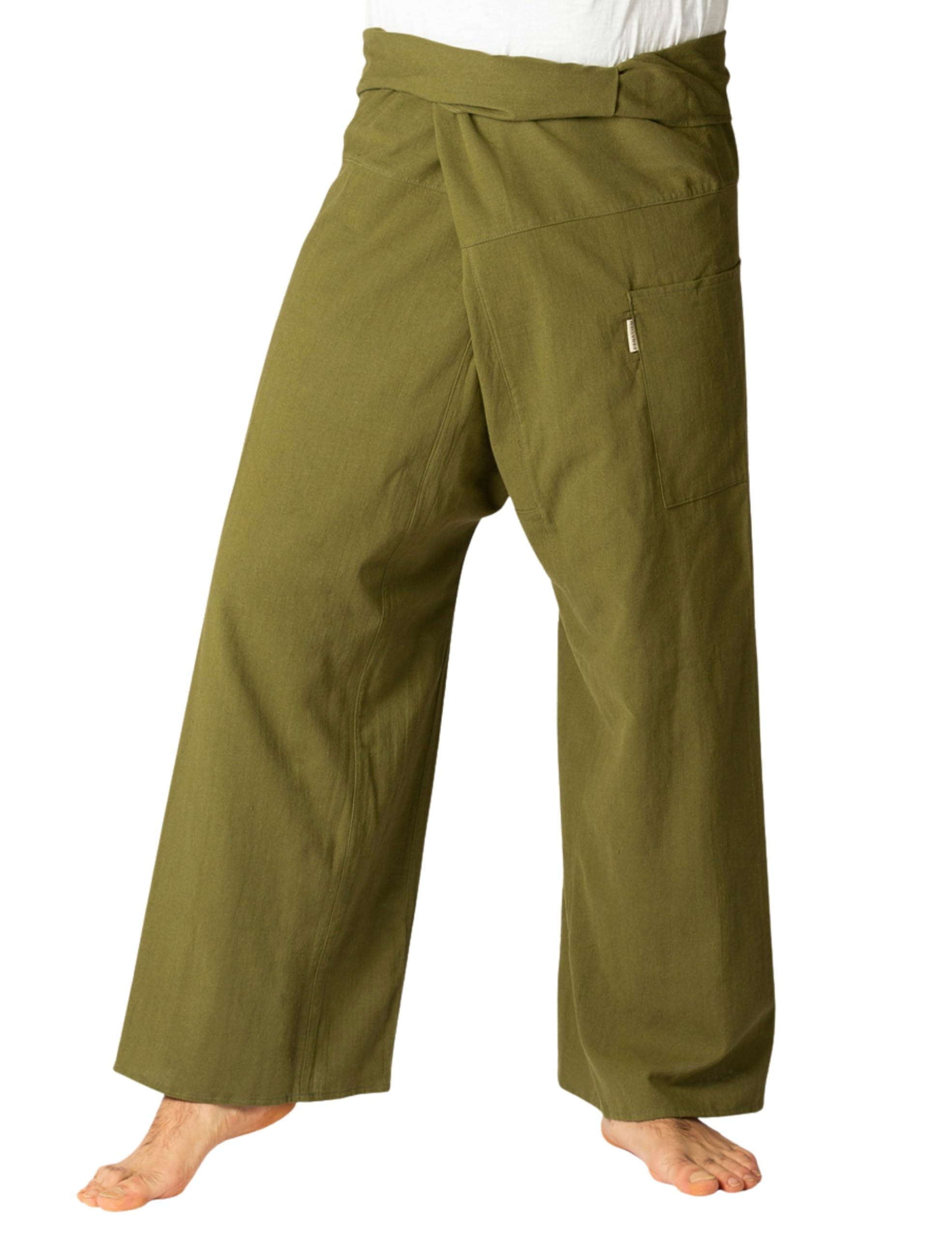 Panasiam Unisex Olive Fisherman Pants Unicolor, L