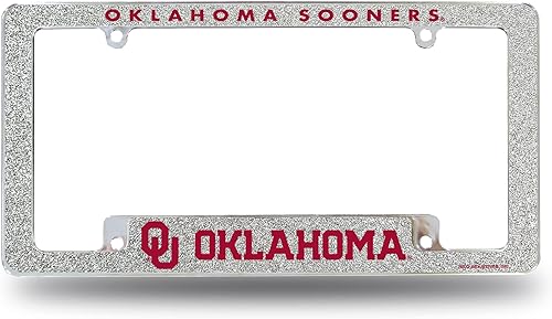 Rico Industries NCAA - Diseño de marco de matrícula brillante cromado de 12 x 6 pulgadas para automóvil, camión, SUV