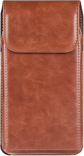Miniatura 2 de Funda universal de cuero compatible con teléfono celular con clip para cinturón compatible con Motorola Moto G Stylus 5G, Defy (2021), G40 Fusion,