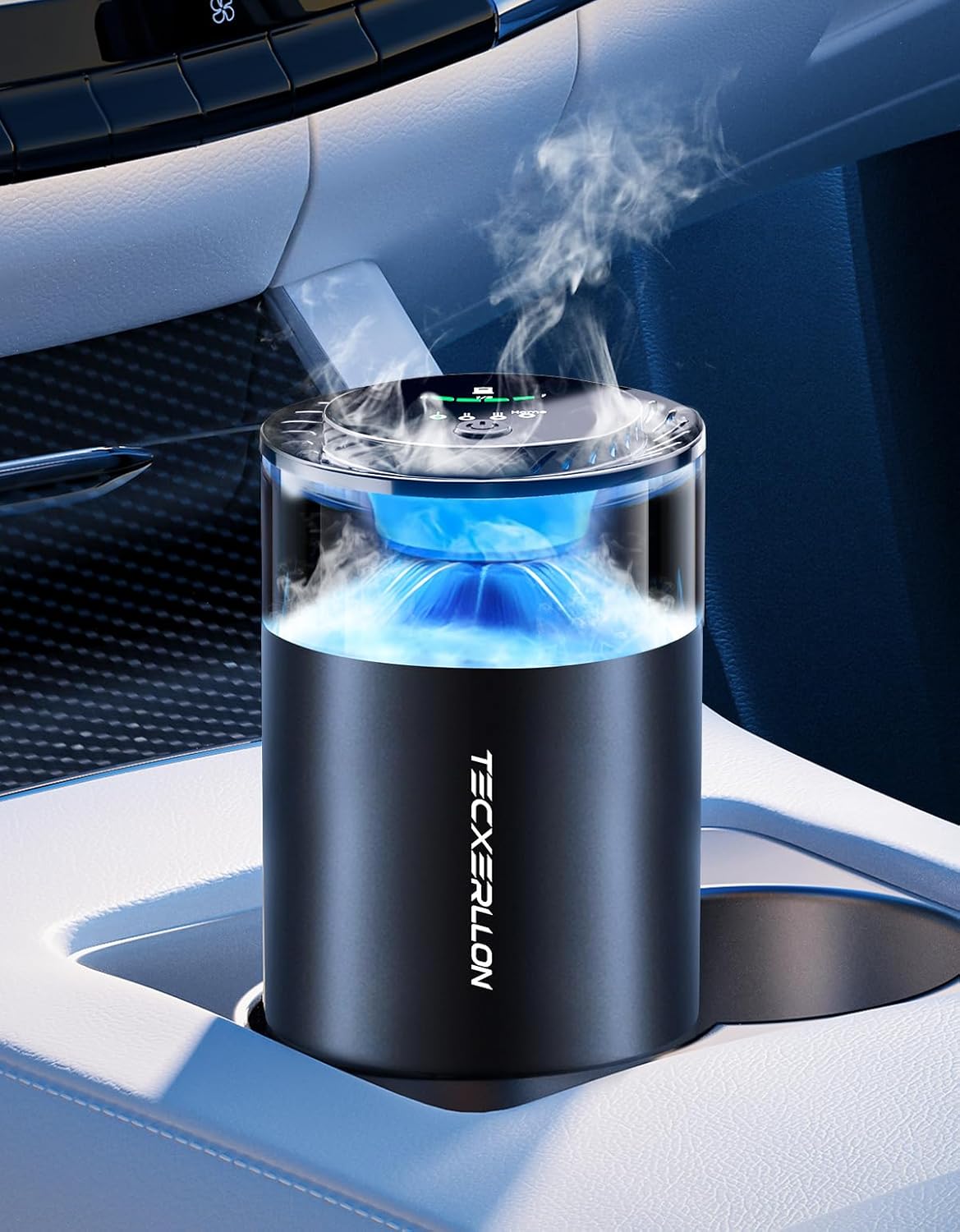 Smart Car Air Freshener, Car Diffuser with Mist Light & 2 Diffusers Oil Refills for 3200 Sprays, 3 Scent Modes, Auto On/Off, Long Lasting Car Air Freshener for Car, Home, Office, Bedroom - Image 2