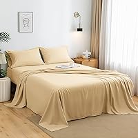 Vista 17 de HENGWEI - Juego de sábanas de satén, tamaño Cal King, 4 piezas sedosas con bolsillo profundo, juego de ropa de cama suave de lujo, transpirable