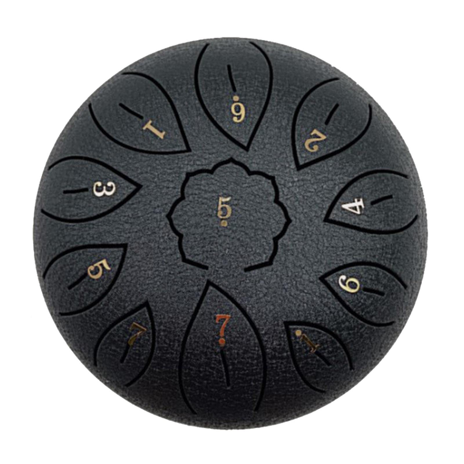 Tambor de Lengüeta de Acero con 11 Sonidos Instrumento de Percusión Educativo con Mazos Y Bolsa Material Antióxido Adecuado para Meditación, Negro