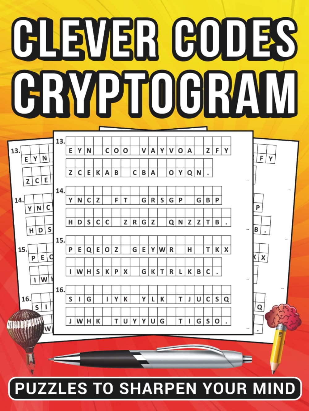 Cryptogram Puzzle Book for Adults & Seniors Large Print (Exclusive Edition): 200 Puzzles with Solutions Included, Easy to Hard