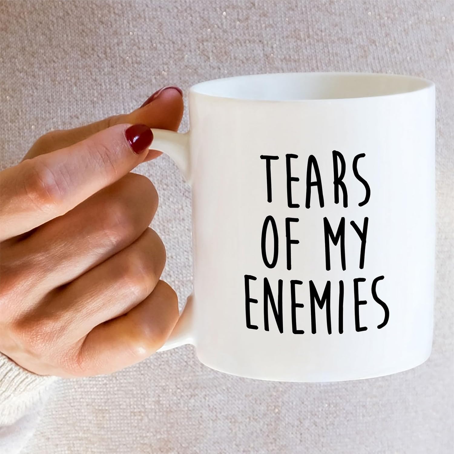 Retreez Funny Tears of My Enemies Mug - Sarcastic, Motivational Gift For Friendly Competitor - 11 Oz Ceramic Coffee or Tea Cup - Farewell, Birthday, Appreciation Gift for Friends, Coworkers, Bosses - Image 5