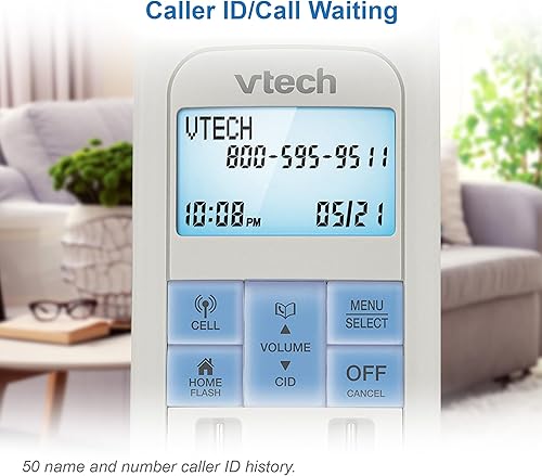 Miniatura 9 de VTech VS122 DECT 6.0 - Teléfono inalámbrico de diseño retro con sistema de contestación, bloqueador de llamadas inteligente y Bluetooth
