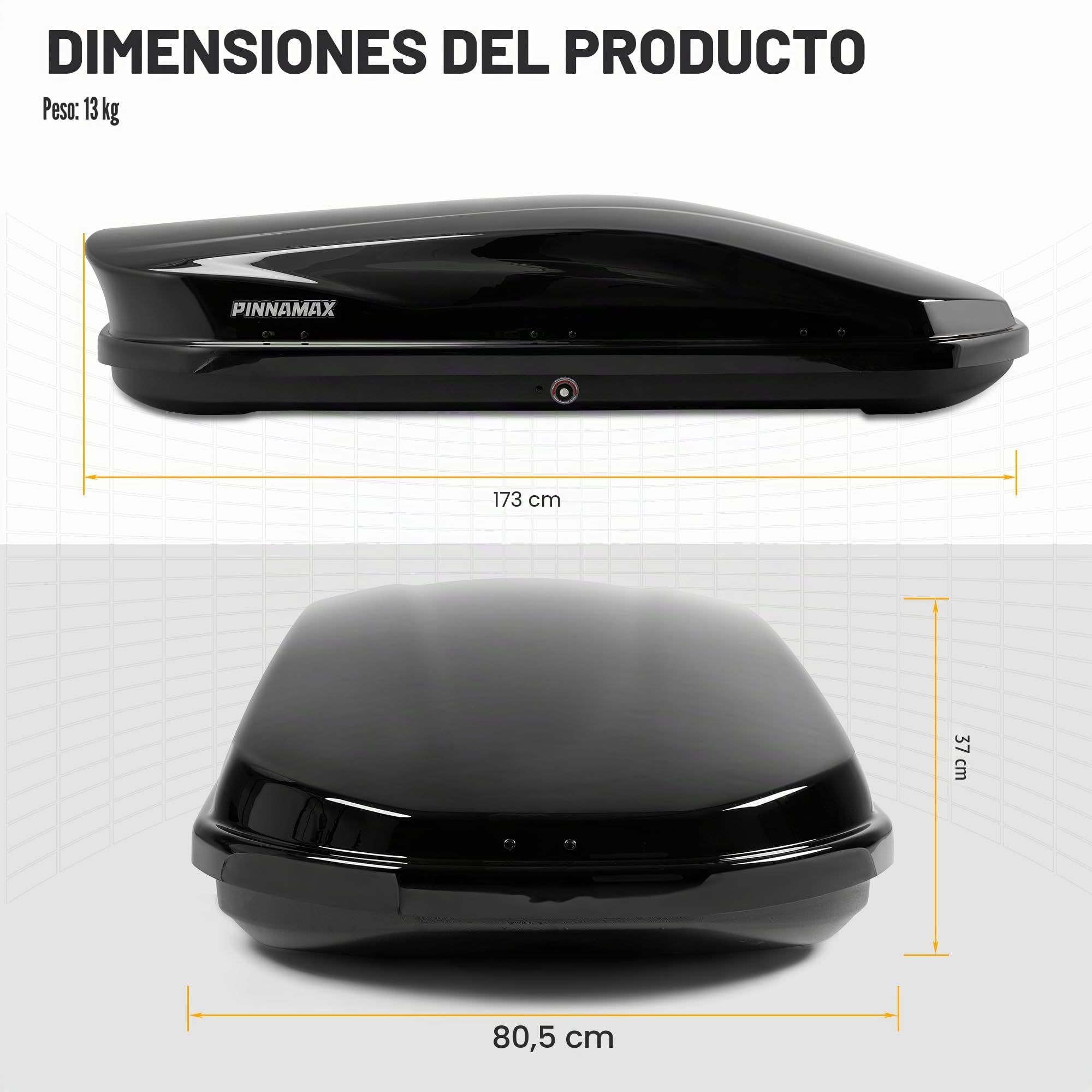 Cofre de techo de 400 L con cerradura, para coche, apertura por ambos lados, impermeable, para portaequipajes de techo, para SUV Combi Van (400 L)