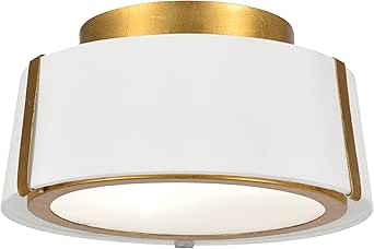 Crystorama Fulton 2 Light Antique Gold Semi Flush Mount