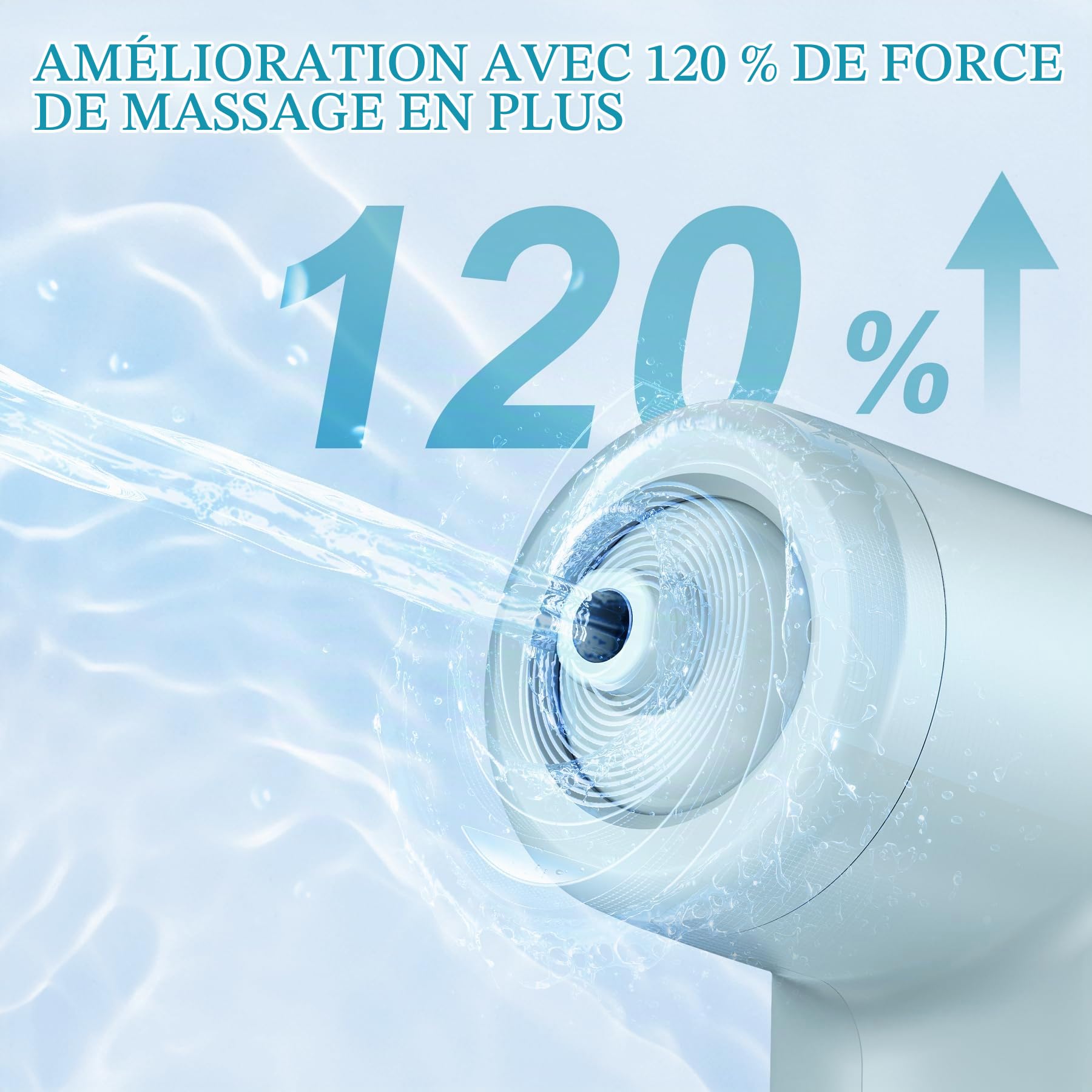 Jet de Bain Spa, Offre une Intensité de Massage de 65 kPa, Accessoire de Baignoire Portable sans Fil à Vitesse Réglable, Jets Massants pour SPA à Domicile, Relaxant (Bleu)