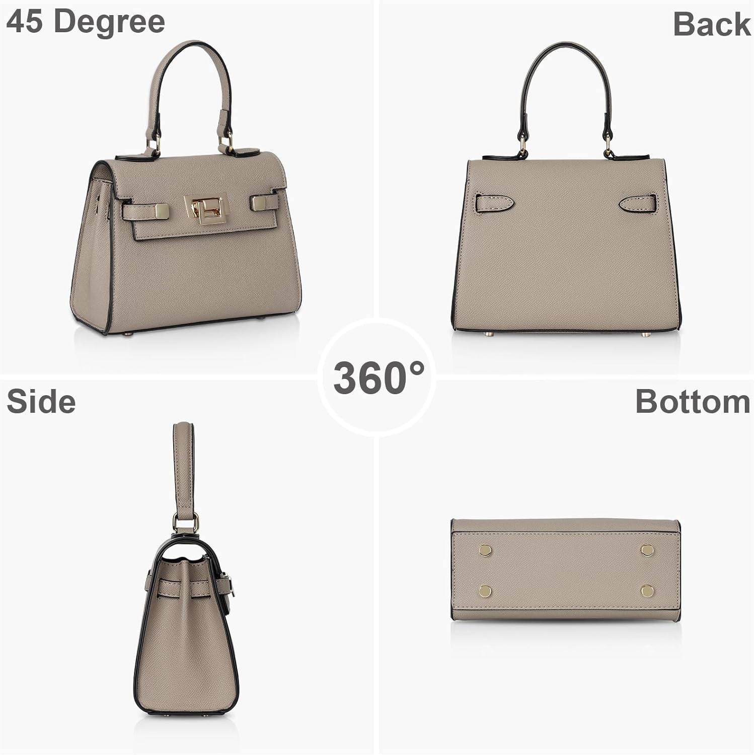 YFGBCX Mini Satchel Bag Top Handle Purse for Women Small Crossbody Bag Handbag Designer Purse with Detachable Strap - Image 3