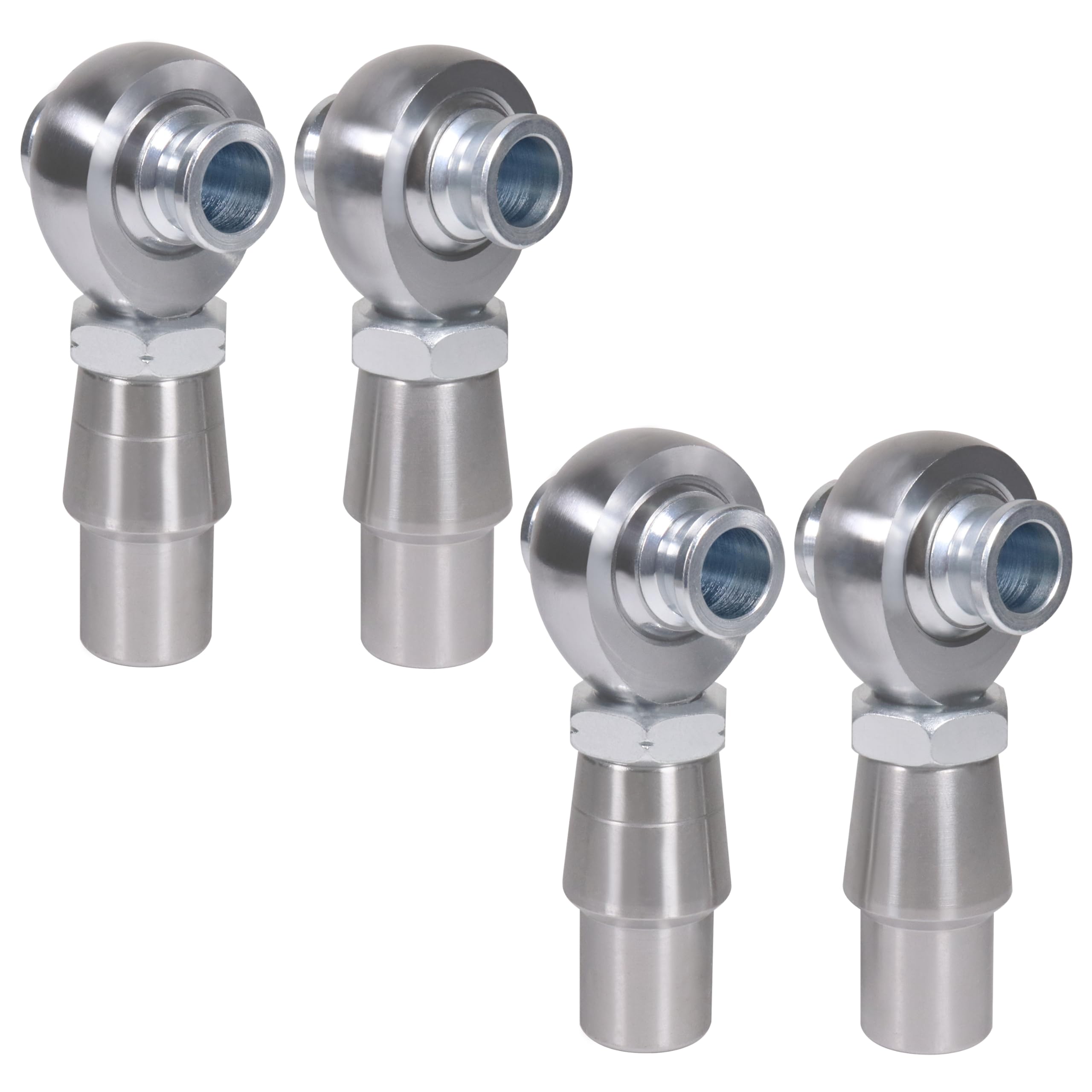 3/4" Heim Joints Rod End Kit Thread 0.75" Chromoly Heim Joints Suspension Kit Right and Left Hand Traction Bars Steering Kit with Round Tube Adapter Misalignment Spacer Jam Nuts (2 set-3/4inch)