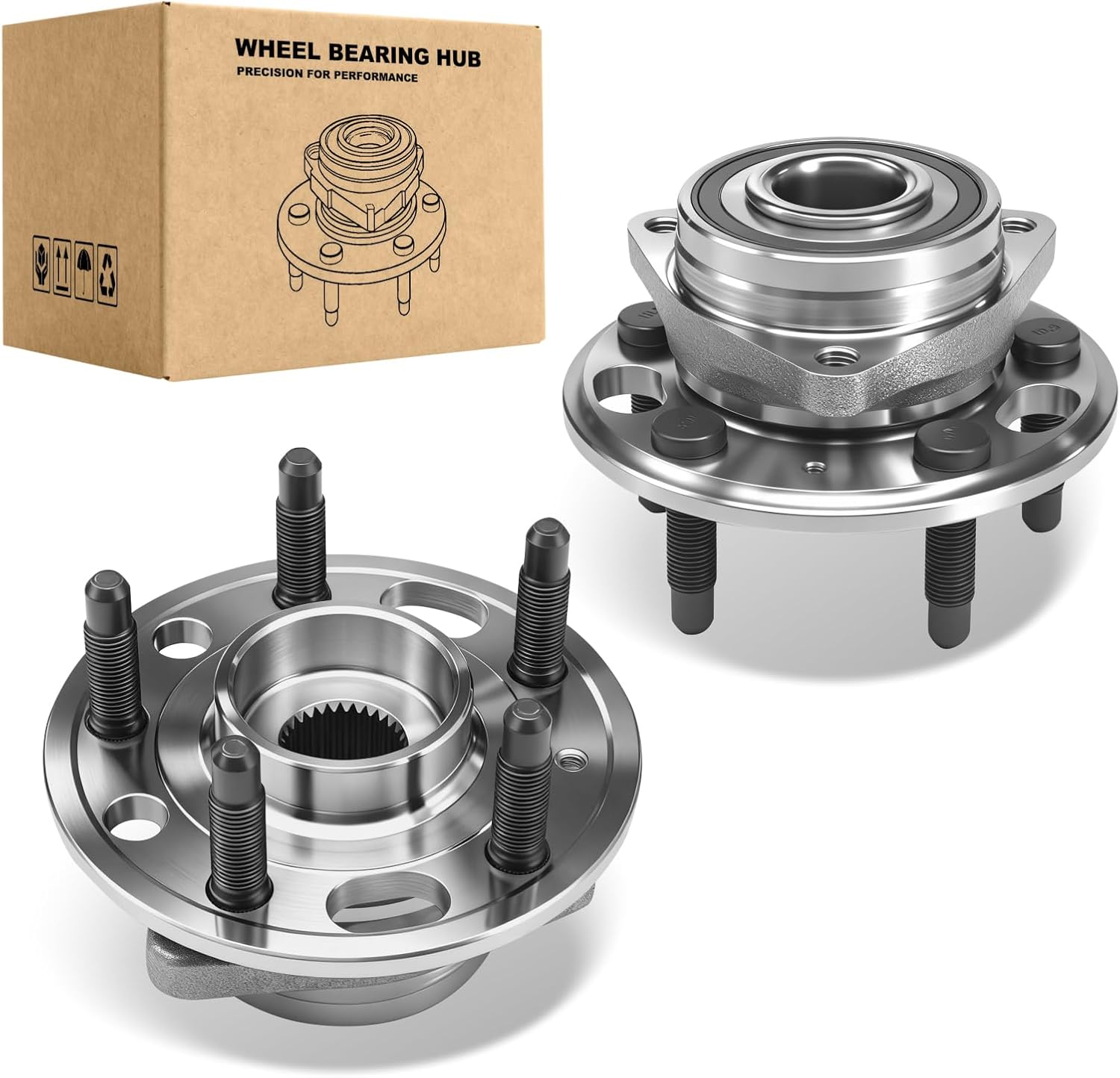 Vextone 513288 2X Front/Rear Wheel Bearing Hub Assembly for Chevy Malibu 2013-2015 Impala 14-17 20, for Cadillac CTS XTS 13-17, for Buick Lacrosse Regal 11-17, for GMC Terrain 10-17 5 Lugs w/ABS