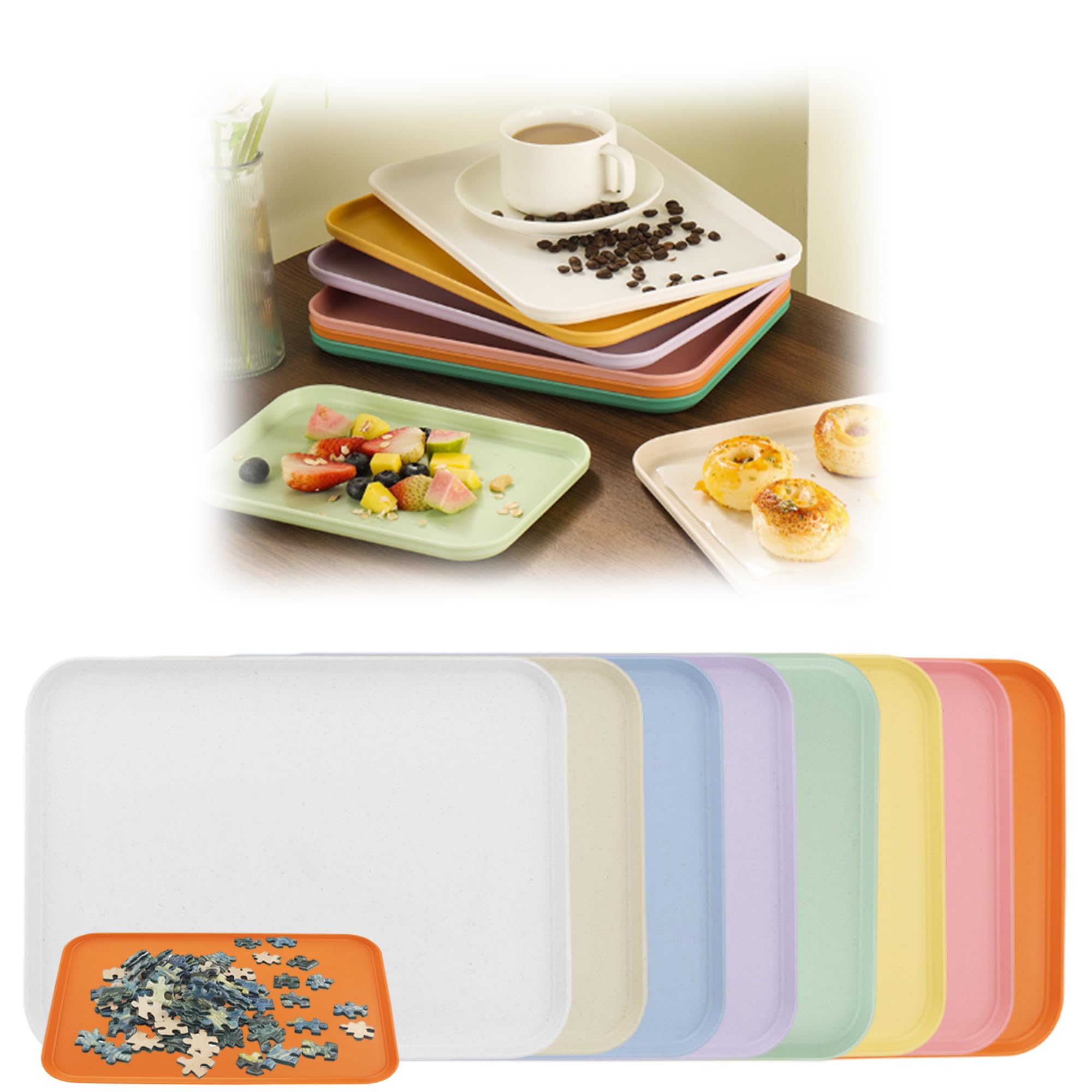 FGXY 8pcs Puzzle Sorting Trays, Lego Sorter, Jigsaw Puzzle Mat, Multi Functional Jigsaw Tray, Stackable Storage Tray, Used To Store Puzzles, Toys, Jewelry, Fruit Dim Sum, Etc