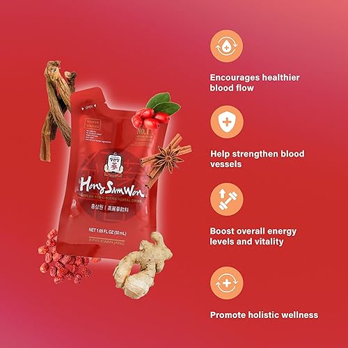 Miniatura 4 de JUNG KWAN JANG HongSamWon - Bebida de hierbas de ginseng rojo coreano, bebida energética, antes del entrenamiento, suplemento de ginseng, té de