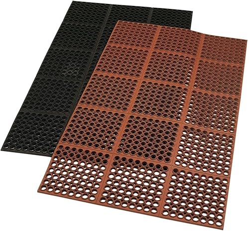 Rubber-Cal 03_116_WRE Dura Chef Comfort - Alfombrillas de goma para cocina, 7/8 x 38.5 x 58.5 pulgadas, rojo