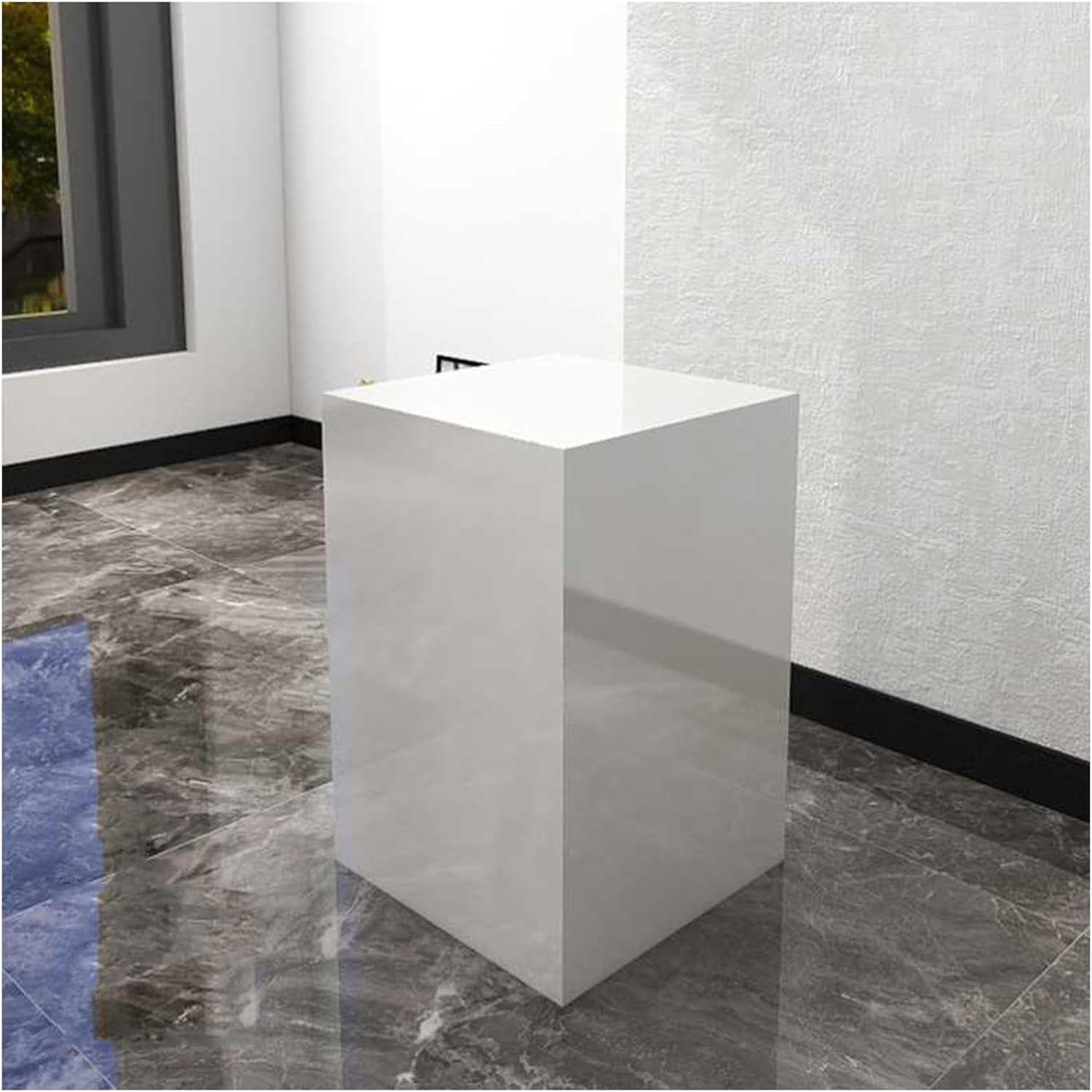 Elegant Square Pedestal Stand for Jewelry Display - 30x30x80cm, Perfect for Bridal Shops, Parties, Home Boutiques & Fashion Shows, Sturdy Platform Base, Stylish Event Decor