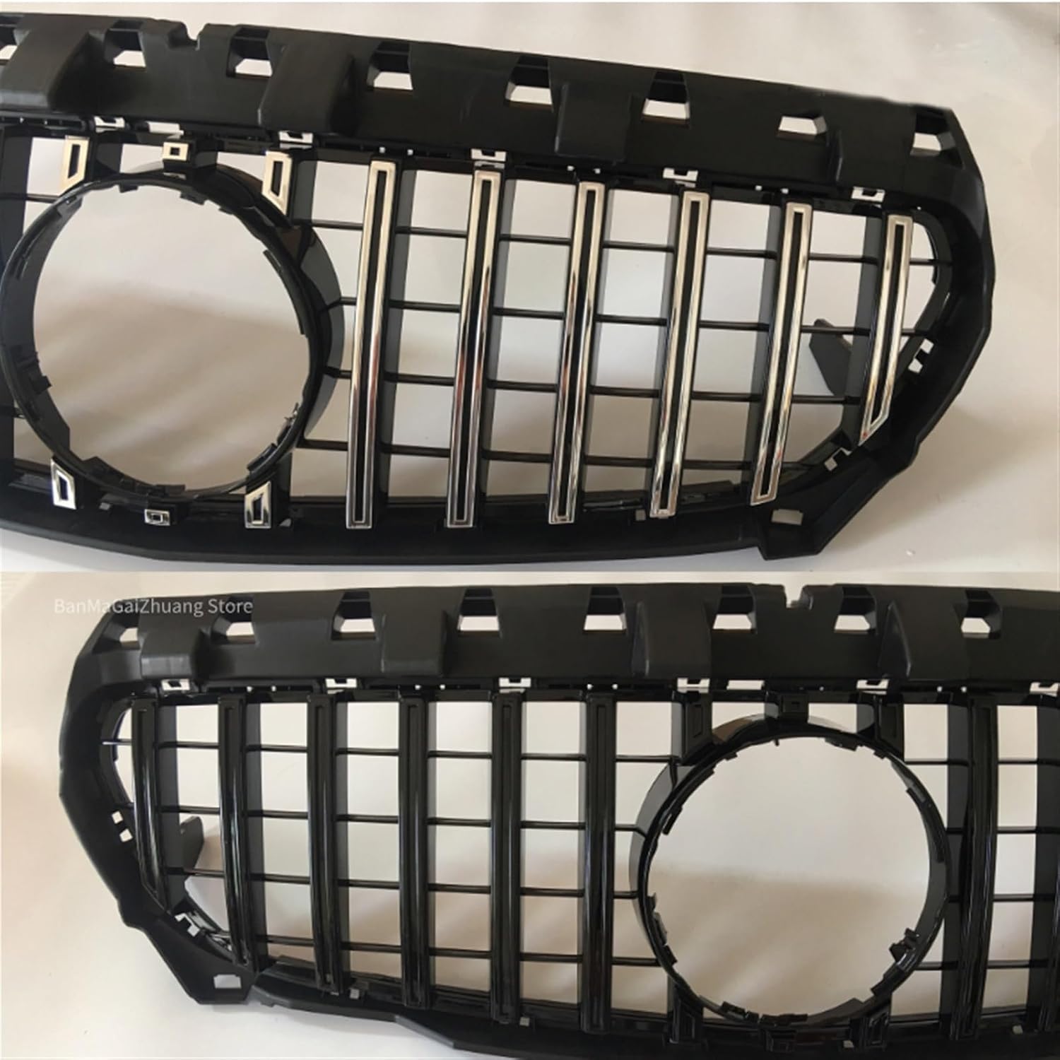 Engine Intake Grille Front Grille for mercedess 2013-2019 CLA Class X117 C117 CLA220 CLA260 CLA45 CLA180 Shooting Brake Front Bumper Grill (Color : 2016-2019 Silver)