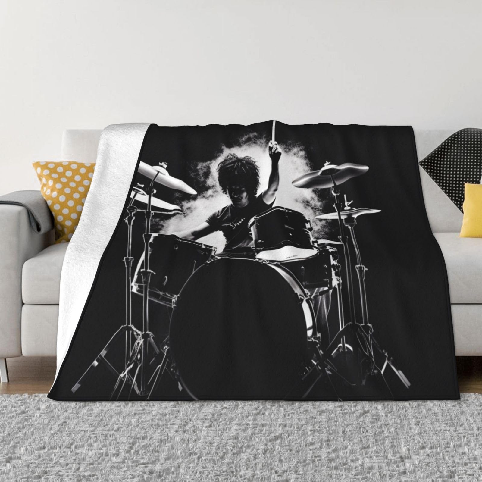 Couverture douce en flanelle de microfibre 127 x 101 cm imprimé design