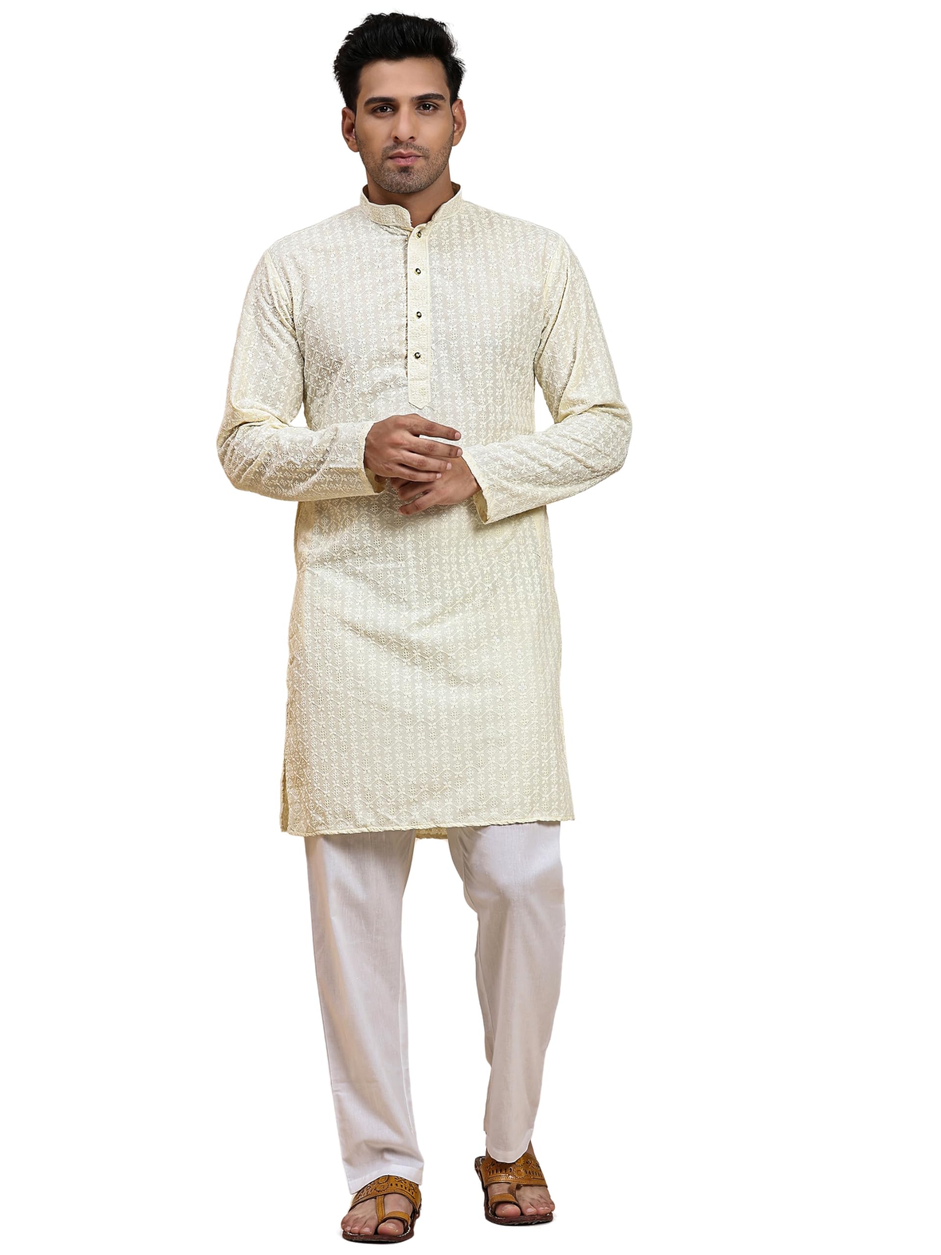 Pro-Ethic Style Developer Mens Indian Traditional Cotton Kurta Sets, Men Kurta Set Indian Wedding Dress (A-117)