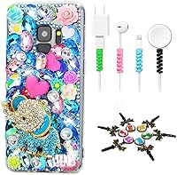 Vista 6 de STENES Bling Case SSSGCDwCPSeries-41 - Funda con diseño 3D hecho a mano, 100 + cristales brillantes