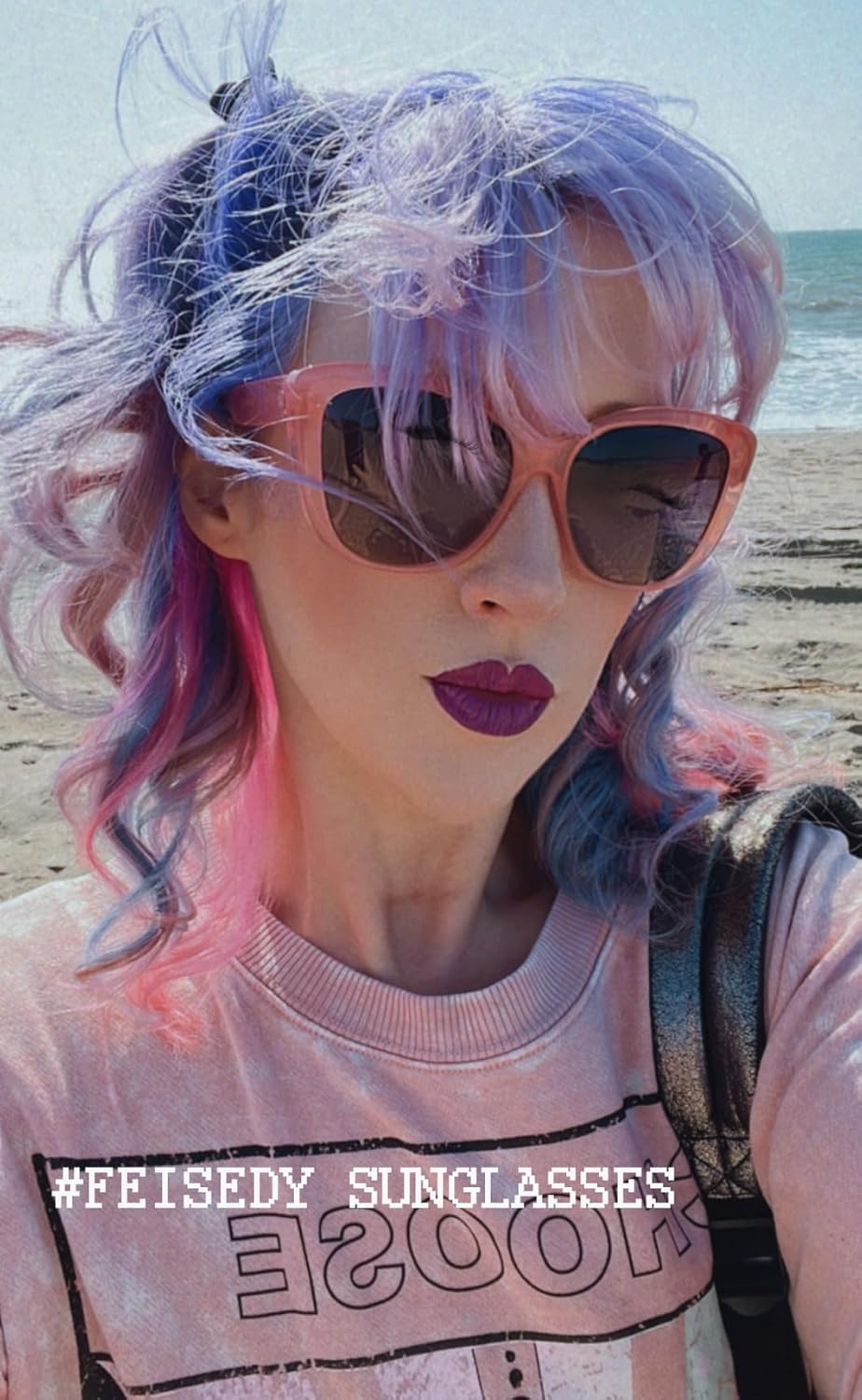 FEISEDY Polarized Vintage Sunglasses American Womens Square Jackie O Cat Eye Sunglasses B2451 - Image 4