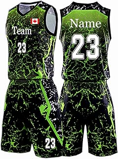 Custom Basketball Jerseys for Men/Women/Boy/Girls Team with Name Number Team Logo Basketball Shirts Set…