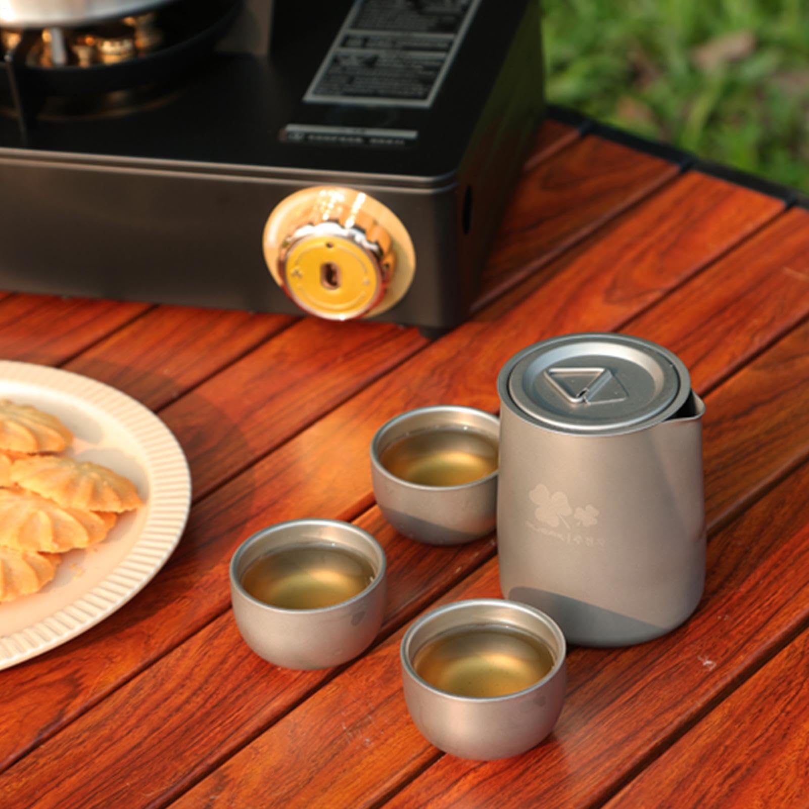 Hervidor de agua de camping – de acero inoxidable al aire libre