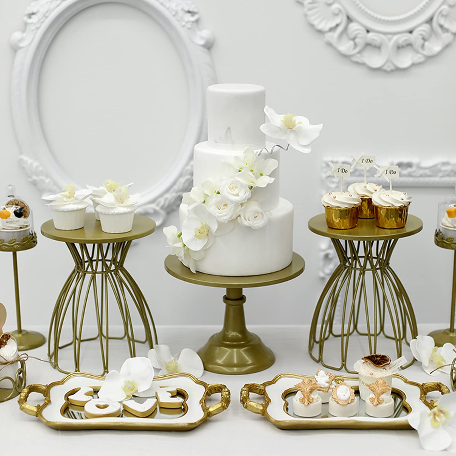 Présentoir à Gâteau Stand de gâteau en fer forgé Stand Creative Dessert Stand Multi-Couleur Présentoir Pâtisserie Pâtisserie Passserie pour mariages, anniversaire Stand de Gâteaux