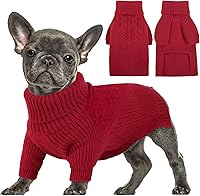 Vista 9 de Queenmore Suéter para perro, suéter para cachorros para perros pequeños, suéteres cálidos de invierno y otoño para perras y perros, suéter de punto