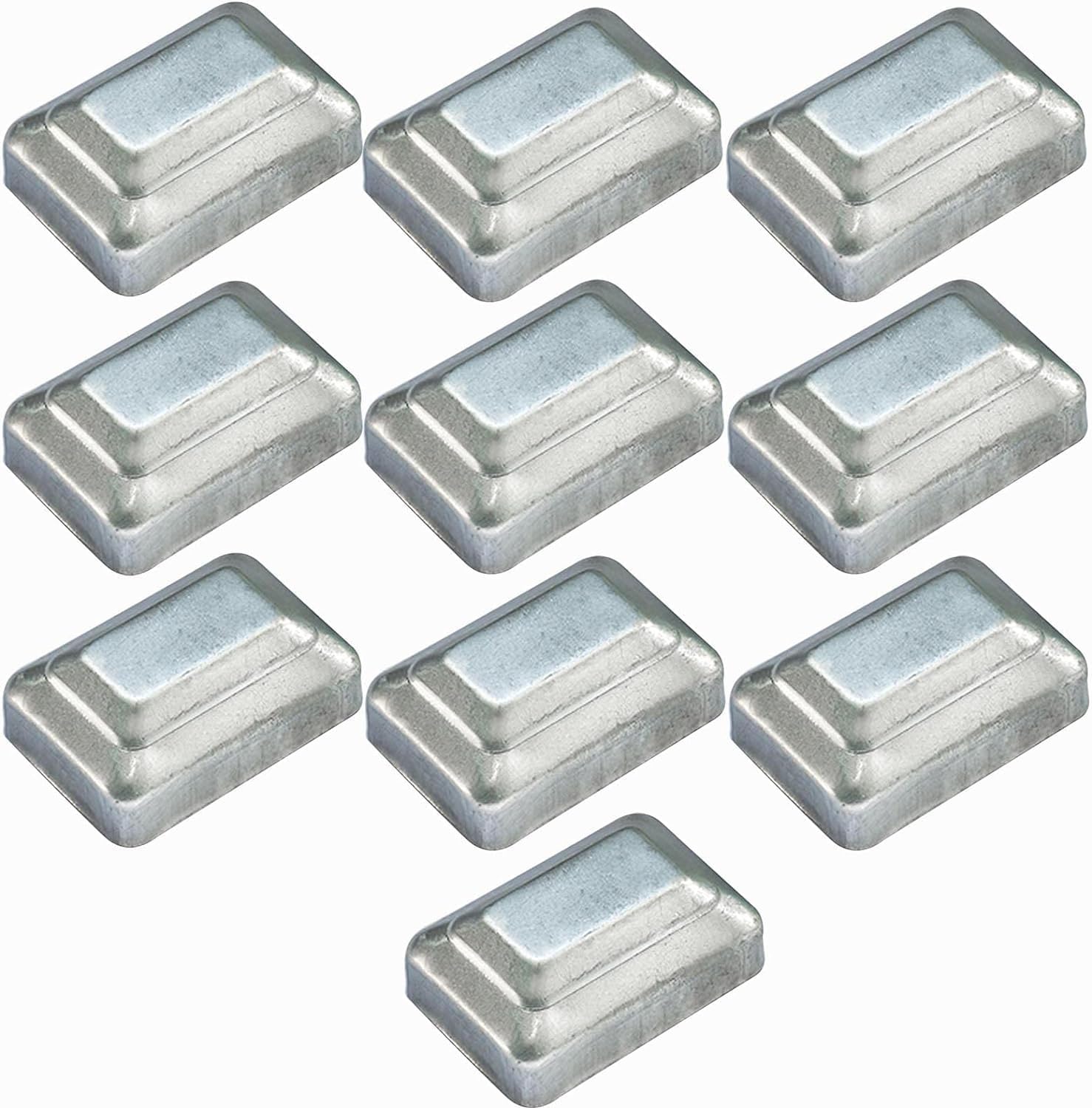 HOPUMTAN Pfostenkappen Weiß 10,2x10,2 Cm - PVC Pyramidenform Für Zaun, Briefkasten & Dekoration