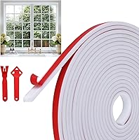 Coositel 33FT PVC Window Grid Kit - Self-Adhesive Trim Molding, Cuttable Grille Inserts & Muntins for Windows & Doors