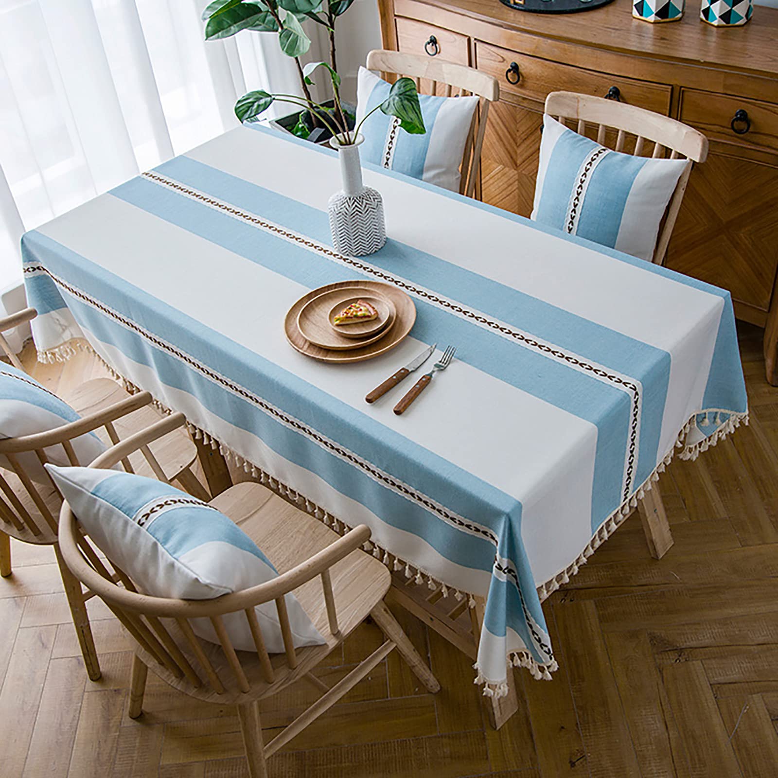Nappe de table de fête effet lin Wddwymll idéale pour salle a manger