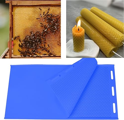 Miniatura 8 de Molde de prensa de base de cera de abejas, cera de colmena flexible de silicona para colmena para máquina, hojas de base, herramienta de prensa para